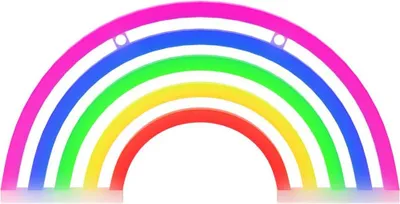 A neon LED rainbow light.