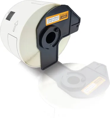 Produktbild von Print-Klex Kompatible Etiketten-Rolle kompatibel mit Bother P-Touch DK-11208 P-Touch QL 1000 Series QL 1050 QL 1050N QL 1060N QL 500 A QL 500A QL 500BS QL 500BW DK11208 38x90mm Print Plus Serie