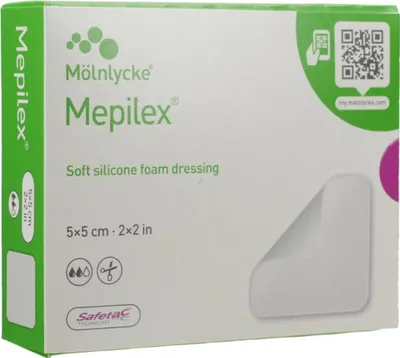 Obrázok produktu pre Mepilex 5x5 cm penový obväz 5 ks