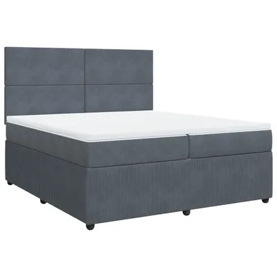 Immagine prodotto di vidaXL Letto a molle con materasso grigio scuro 200x200 cm in velluto