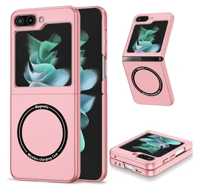 Produktbild von Für Samsung Galaxy Z Flip7 FE / Flip6 5G Magnet Magsafe faltbare Design Handy Tasche Hülle Etuis Pink