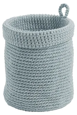 Aufbewahrungskorb, Blau, rund, 14x14x16 cm, Polypropylen, tragbar