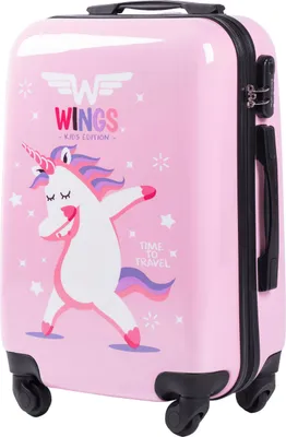 Produktbild von Wings Jay kabínový kufor pre deti tvrdá škrupina jednorožec ružová 20"