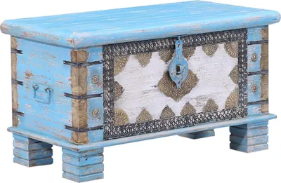 Immagine prodotto di Cassetti Ezgi, pezzi unici dal design orientale, decorati, colore blu, 80 cm