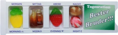 Image de Boîte à comprimés Meilleur frère remplie de bonbons aux fruits blague 25g
