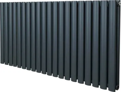 Obrázek produktu pro Oválný trubkový radiátor - 600 mm x 1200 mm - antracitově šedý
