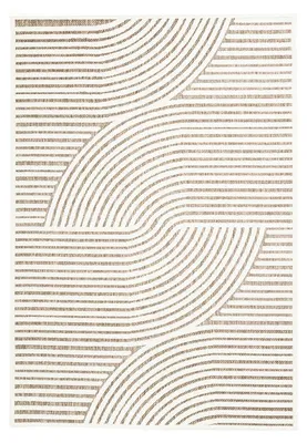 Produktbild von Teppich Modern - Nori Curves Weiß Taupe