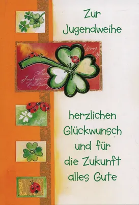 Produktbild von Jugendweihe - Glückwunschkarte im Format 11,5 x 17 cm mit
