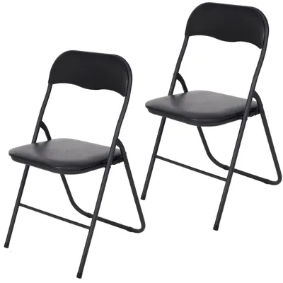 Produktbild von Infinity Goods 2er-Set Klappstühle – Klappstühle – PVC – Esszimmerstühle – Klappbare Stühle – 43 x 4