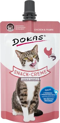 Image de Dokas 90gx14 Snack-Creme Huhn & Garnele Katze