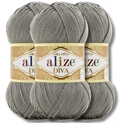Produktbild von Alize 3x 100g Diva Wolle, Uni, Häkeln, Stricken (87)