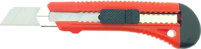 Produktbild von 12 x Profi Cuttermesser 18mm flache Handwerkerausführung