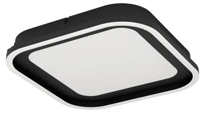 Image de Eglo 900602 CALAGRANO LED plafonnier 11W, 10W 375x375mm noir blanc télécommande couleur de lumière réglable dimmable