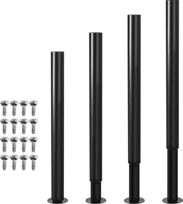 Produktbild von Bettizia 4er Set Möbelfüße Teleskopfuß Set Tischfuß Stützfuß Möbelbeine Möbelbeine Metall Füße Schwarz 70-110cm