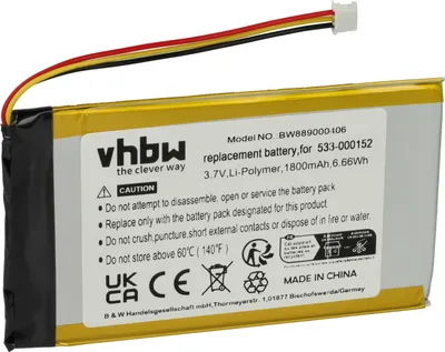 Produktbild von vhbw Akku kompatibel mit Logitech G913, G913 TKL, YR0076, G915, G915TKL kabellose Tastatur (1500 mAh, 3,7 V, Li-Polymer)