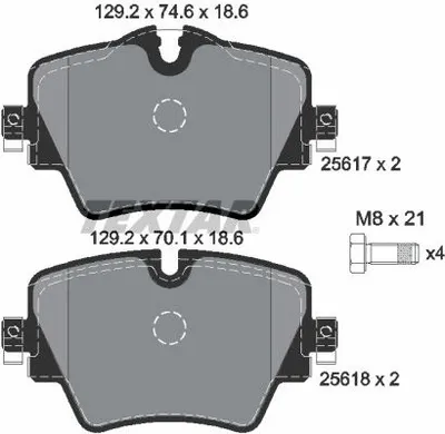 Obrázek produktu pro Bmw Brzdové Destičky Přední 2/X1 1,5-2,0 14-