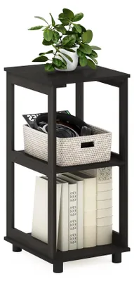 Beistelltisch Espresso 36,8x33x68,8 cm, 2 Ablagen, bis 7 kg pro Fach