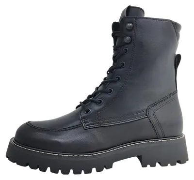 Image de Palpa : Bottines pour femmes, chaussures à lacets, couleur noire, style décontracté