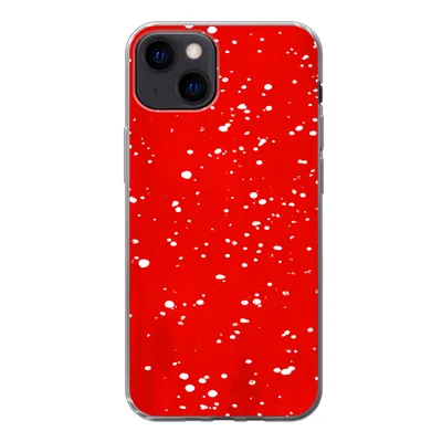 Produktbild von MuchoWow® Handyhülle Schutzhülle Hülle für iPhone 13 Polka dots - Rot - Pilz Silikon Softcase Handy Hülle - Karteninhaber