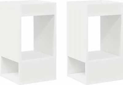 Immagine prodotto di vidaXL Tavolino 2 pezzi Bianco 30 x 30 x 56 cm Materiale ligneo