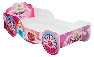 Image de Lit d'enfant carrosse lit de fille 80x160 cm avec protection contre les chutes | Princesse Enfant lit de jeu 160x80 cm lit de jeu lit d'adolescent lit simple fille