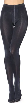 Image de Collants brillants Merry Style pour femme, 60 deniers, MSFI028 (bleu marine, taille M).
