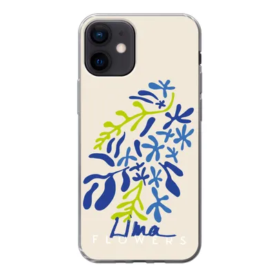 Produktbild von MuchoWow® Handyhülle Schutzhülle Hülle für iPhone 12 Blume - Blätter - Lima Silikon Softcase Handy Hülle - Schutzhülle