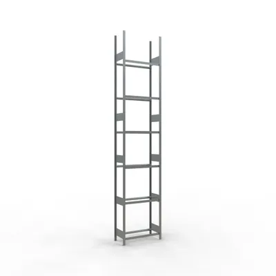 Produktbild von Rädergrundregal 4500x900x400 mm - 6 Ebenen á 900 mm, verzinkt