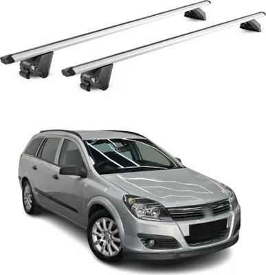 Image de Barres de toit transversales pour Opel Astra H J SW 2007-2015 Alu Gris 2x ABE