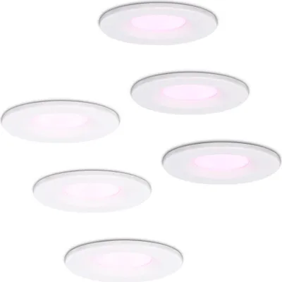 Produktbild von hoftronicsmart LED Einbaustrahler 6W 450lm RGBWW IP65 Weiß 6er Set