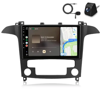 Obrázok produktu pre Autorádio CarPlay s kamerou a mikrofónom pre Ford S-Max WA6 (2007–2015) – Android, GPS navigácia, Wi-Fi, DAB+, SWC, RDS, DSP, USB, – 2 GB + 64GB