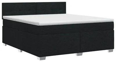 Obrázok produktu pre vidaXL Box spring posteľ s matracom čierna 140 x 190 cm látka