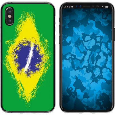 Produktbild von PhoneNatic Case kompatibel mit Apple iPhone X / XS Silikon-Hülle WM Brasilien M3