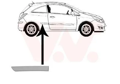 Produktbild von VAN WEZEL Seitenschutzleiste hinten rechts 3750410 für OPEL Corsa D Schrägheck (S07)