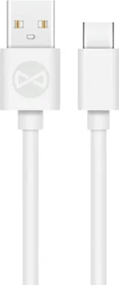 Produktbild von Ladekabel USB Typ A auf USB Typ C in Weiß - Datenkabel 1m 3A