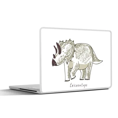 Produktbild von MuchoWow® Laptop Aufkleber Sticker Cover Kinderzimmer - Triceratops - Dinosaurier - Jungen - Mädchen - Kinder 30x22 cm - Laptop-Sticker