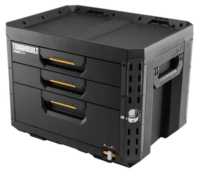 Productafbeelding van StackTech opbergkist met 3 laden en slot - TOUGHBUILT - TB-B1-D-73-BEA