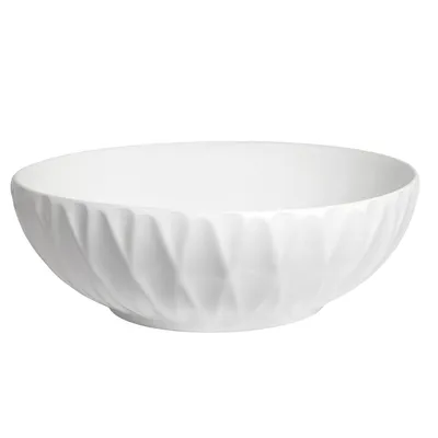 Zdjęcie produktu dla Umywalka nablatowa KERRA KR 33, biała, ceramiczna z powierzchnią dekorowaną, średnica 40 cm