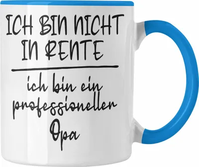 Produktbild von Trendation - Professioneller Opa Geschenk Rente Geschenkidee Tasse Grossvater (Blau)
