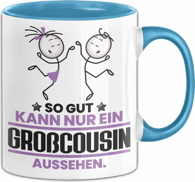 Produktbild von Großcousin Geschenk Tasse So Gut Kann Nur Ein Großcousin Aussehen Geschenkidee Kaffee-Becher (Blau)