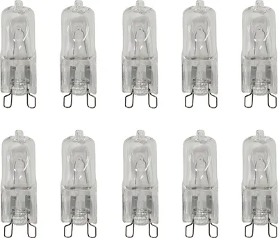 Produktbild von 10 x Stiftsockellampe G9 33 Watt 430 Lumen 2700K Halogen Leuchtmittel Stiftsockel