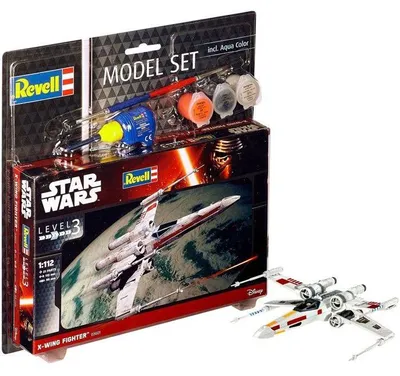 Immagine prodotto di Kit di montaggio Star Wars X-Wing Fighter, REVELL, con colori, colla e accessori inclusi