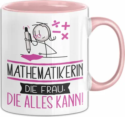 Produktbild von Mathematikerin Geschenk Tasse Becher Die Frau Die Allen Kann Geschenkidee für eine Mathematikerin Lustig (Rosa)