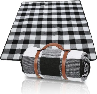 Produktbild von Picknickdecke Stranddecke 200x200cm Camping Wasserdicht Campingdecke