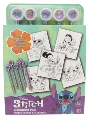 Obrázok produktu pre Sada farbiacich ceruziek Stitch s gumou