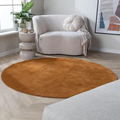 Zdjęcie produktu dla Volero - Dywan okrągły nadający się do prania - Vivid Terakota - Ø 80 cm