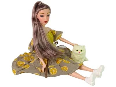 Produktbild von LEAN Toys 13916 Emily-Puppe mit Windrädern und Kätzchen