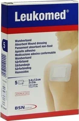 Obrázek produktu pro BSN Leukomed obvaz na rány 5 kusů 7,2 x 5 cm
