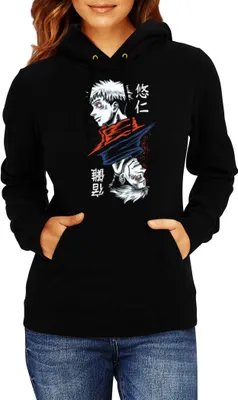 Obrázek produktu pro Dámská Mikina S Kapucí Japan Anime Manga Jujutsu Anime Manga Kaisen Kaisen 03 Jujutsu, Lady S / Černá