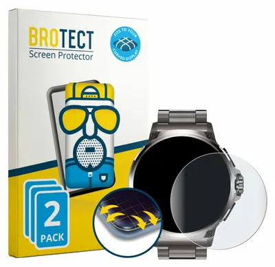 Produktbild von 2x BROTECT Fullscreen Schutzfolie für Fosmet Smartwatch 1.92" Displayschutz Folie Fullcover Matt Entspiegelungsfolie